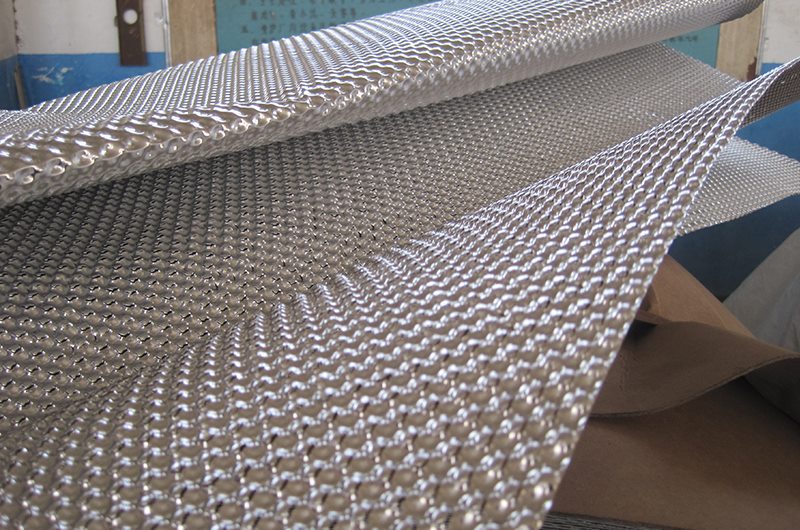 Hemispherical embossed aluminum coil