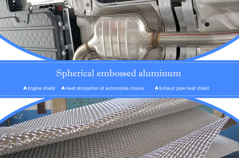 Spherical embossed aluminum